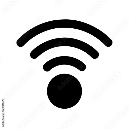 Wireless Connection Glyph Icon in Bold Style

