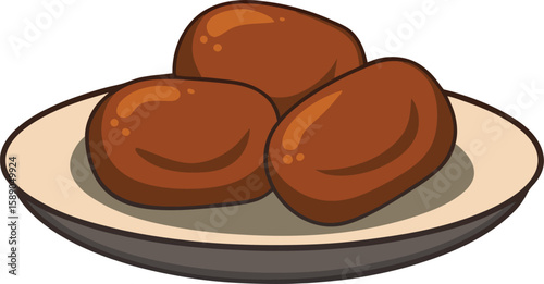Delicious Sweet Potato Dumplings Served on a Plate