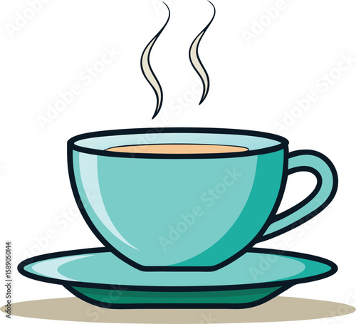 A refreshing cup of hot beverage on a coaster
