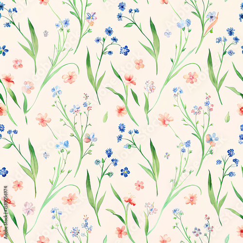 seamless pattern with flowers