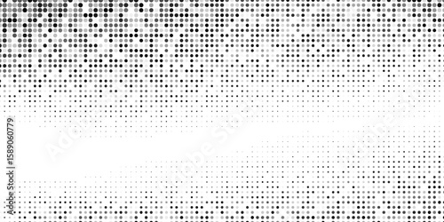 Abstract grunge dotted halftone gradient texture. Vanishing polka dot simple abstract