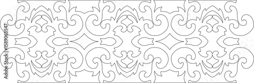 sketch silhouette vector illustration design decoration ornament long classic vintage floral carving 