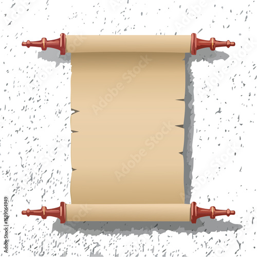 Blank Scroll Illustration for Announcements or Designs