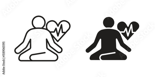 Wellness icon for web designs. editable pictogram.