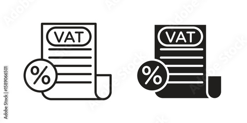 Value added tax VAT icon for web designs. editable pictogram.