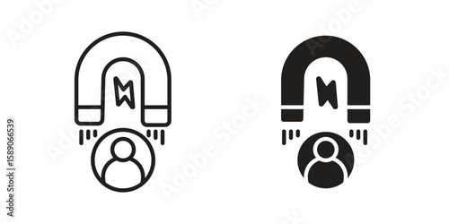 User engagement icon for web designs. editable pictogram.