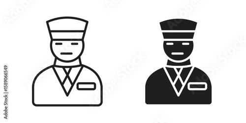 Valet icon for web designs. editable pictogram.