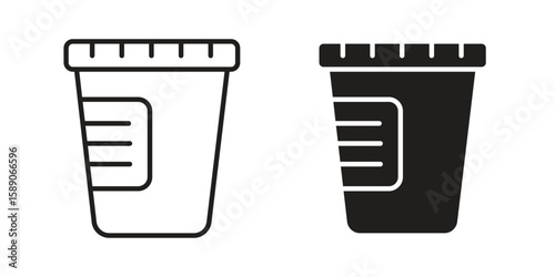 Urine test icon for web designs. editable pictogram.
