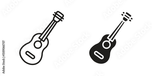 Ukulele icon for web designs. editable pictogram.