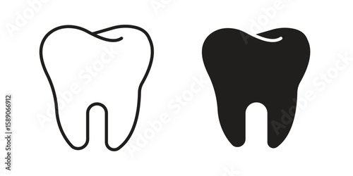 Tooth icon for web designs. editable pictogram.