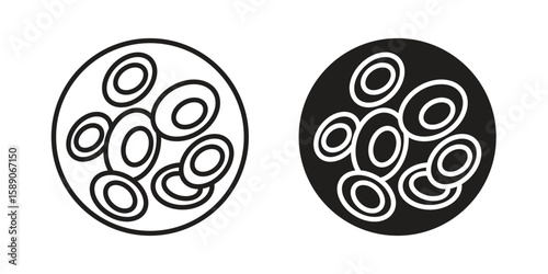 Thalassaemia icon for web designs. editable pictogram.