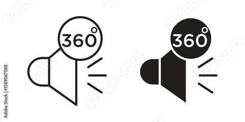 Surround sound icon for web designs. editable pictogram.