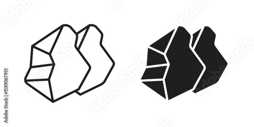 Stone icon for web designs. editable pictogram.
