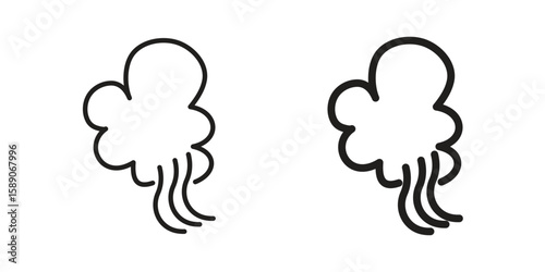 Steam icon for web designs. editable pictogram.