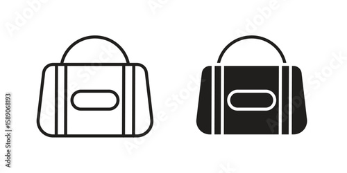 Sports bag icon for web designs. editable pictogram.