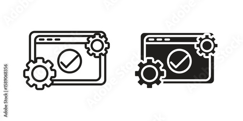 Software icon for web designs. editable pictogram.