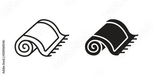 Rugs icon for web designs. editable pictogram.
