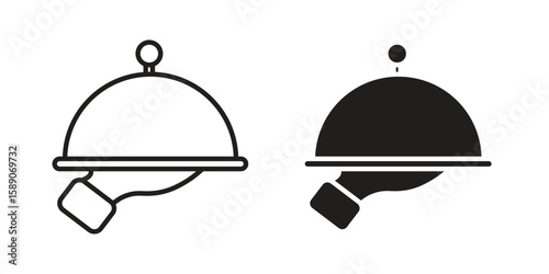 Restaurant Tray icon for web designs. editable pictogram.