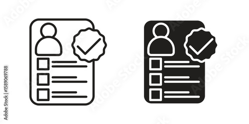 Requirements icon for web designs. editable pictogram.