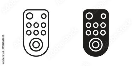 Remote control icon for web designs. editable pictogram.