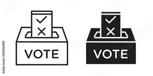 Referendum icon for web designs. editable pictogram.