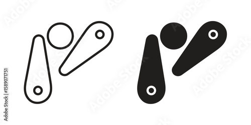 Pinball icon for web designs. editable pictogram.