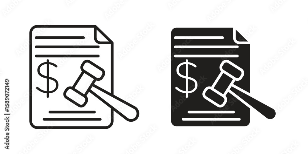 Fototapeta premium Penalty icon for web designs. editable pictogram.