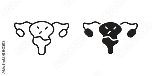 Pelvic inflammatory disease icon for web designs. editable pictogram.