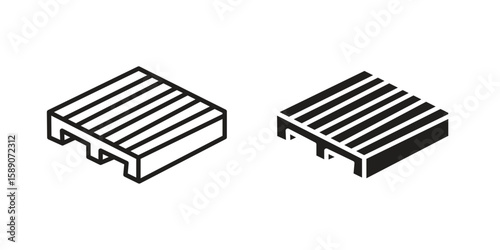 Pallet icon for web designs. editable pictogram.