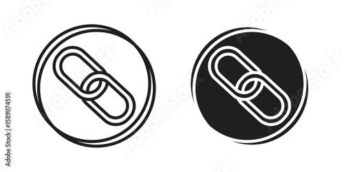 Link icon for web designs. editable pictogram.