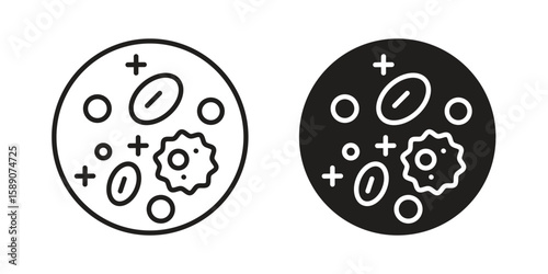 Leukemia icon for web designs. editable pictogram.