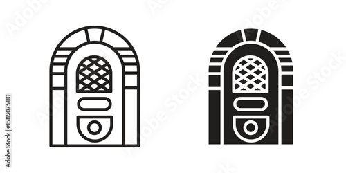 Jukebox icon for web designs. editable pictogram.