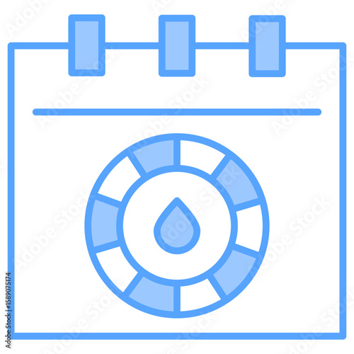 Period Management Blue Icon