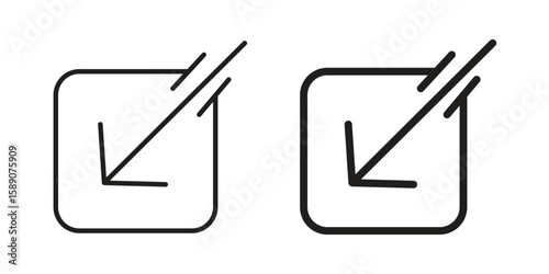 Inside icon for web designs. editable pictogram.
