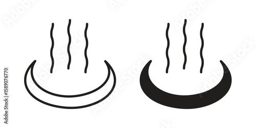 Hot icon for web designs. editable pictogram.