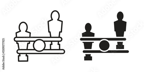 Foosball icon for web designs. editable pictogram.