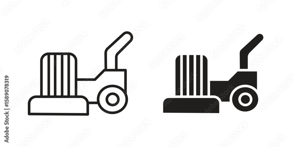 Obraz premium Floor sanding machine icon for web designs. editable pictogram.