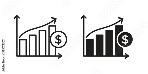 Fiscal policy icon for web designs. editable pictogram.