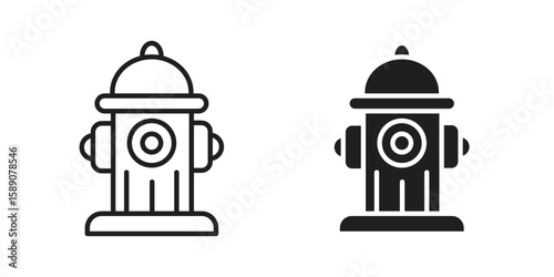 Fire hydrant icon for web designs. editable pictogram.
