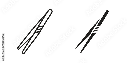 Eyebrow tweezers icon for web designs. editable pictogram.
