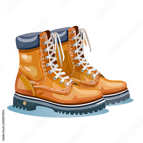 Hiking Boots Vector Illustration for Outdoor Adventures