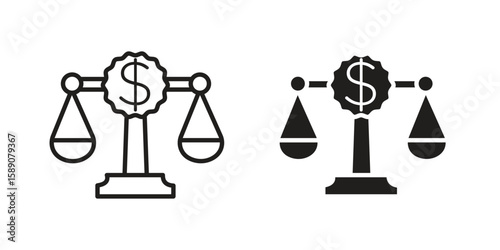 Economies of scale icon for web designs. editable pictogram.