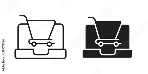E commerce platform icon for web designs. editable pictogram.
