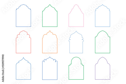 Badges Arch Design Bold Line- SET 12