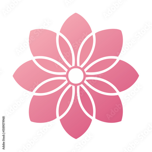 Elegant Pink Flower Graphic Petals Bloom Floral Design Nature Beauty Fresh Spring Growth Decorative Ornament