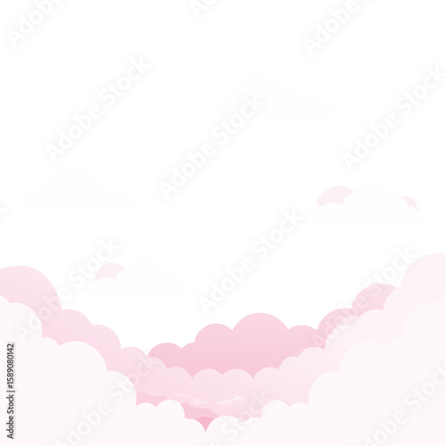 Pink Clouds Background for Website, App, or Presentation