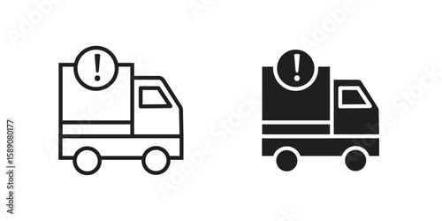 Delivery delay icon for web designs. editable pictogram.