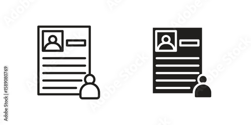 Curriculum icon for web designs. editable pictogram.