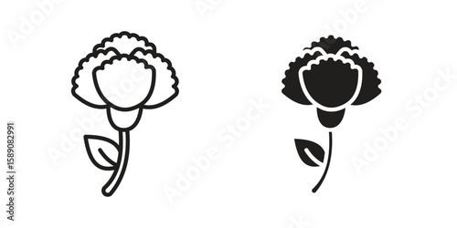 Carnation icon for web designs. editable pictogram.