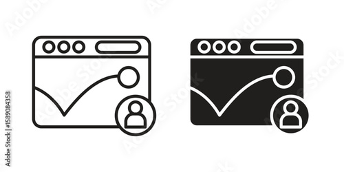 Bounce rate icon for web designs. editable pictogram.